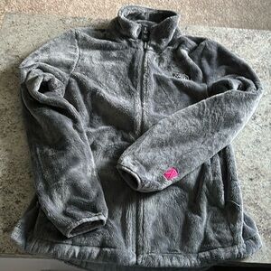North face grey zip fleece